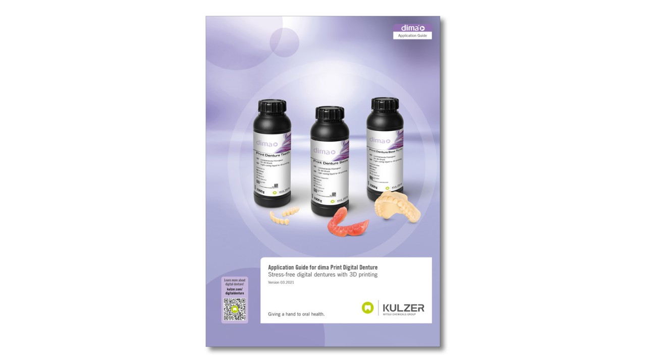 Guia de aplicação para dima Print Digital Dentures